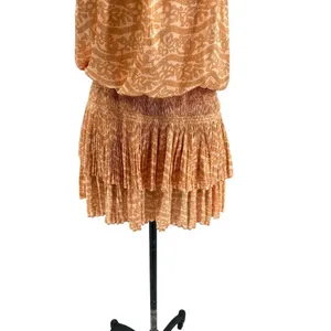 Current Air Los‎ Angeles The Wyland Dress Smocked Mini Orange Floral Size Small thumbnail 13