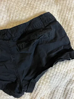 Aeropostale 9/10 Mini Cotton Black Shorts thumbnail 2