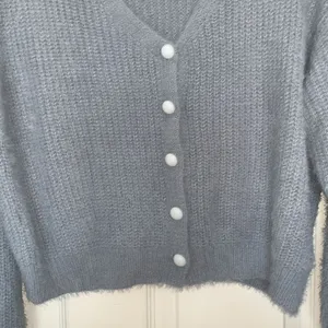 Nasty Gal What A Pearl Wants Blue Fuzzy Cardigan Size S thumbnail 3