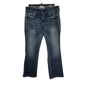 Ariat Real Denim Bootcut Jeans Dark Wash Contrast Stitch 33R‎ 10017510 thumbnail 2