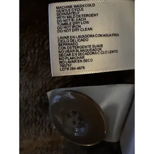 St. John’s Bay Faux Suede/Fur Coat Brown Midi Jacket Size1X Hooded Button Close thumbnail 4