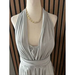 Birdy Grey maxi bridesmaid mother of the bride made of honor grey convertible dr thumbnail 2
