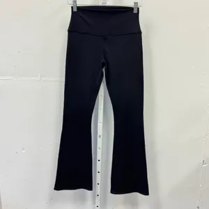 Alo Yoga High Waist Airbrush Bootcut Flare Leggings Black Size Small Yoga Pants thumbnail 2