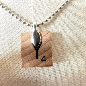 Alice in Wonderland drink me scrabble tile necklace thumbnail 5