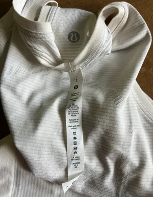 Lululemon High Neck White Swiftly Tech Tank Size 2 thumbnail 3