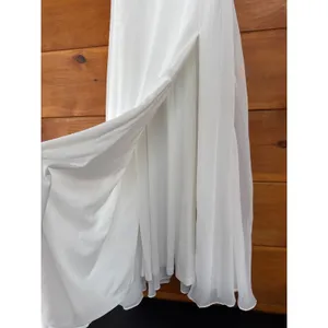 NWT Lulus Radiant Romance White Tie-Strap Maxi Dress Wedding Bride Classy Size S thumbnail 5