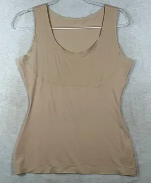 Spanx Womens Nude Seamless Shaping Tank Top Tummy Control Scoop Neck Camisole thumbnail 1