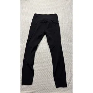 Lululemon Fast and Free High-Rise Tight 25 Black Nulux Leggings W5BXQS Size 6 thumbnail 2