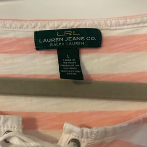 Lauren Ralph Lauren Nautical Striped Top Ties at Neckline Size L NWOT thumbnail 2