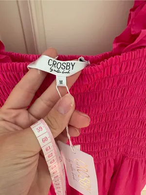 CROSBY by Mollie Burch Haskell Dress Size Medium in Mollie Pink/Aperol Spritz thumbnail 3