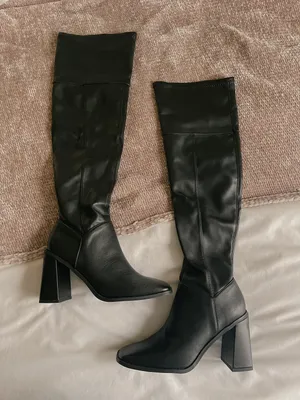 Lulus Black Square Boots thumbnail 1
