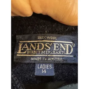 vintage Lands' End 100% wool Tyrolean-style cardigan jacket Size 14 Women thumbnail 5
