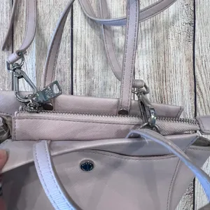 Steve Madden Dusty Pink Saffiano Vegan‎ Leather Winged Satchel Crossbody Bag thumbnail 2