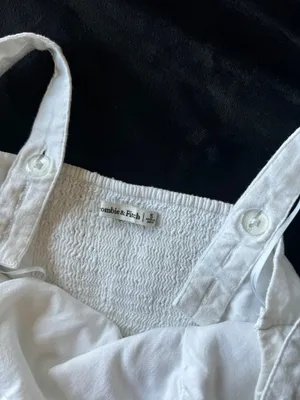 Abercrombie & Fitch White Linen Top thumbnail 4