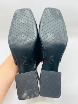 Nordstrom Rack Nordstrom Horsebit Slingback Heels Black Pointed Toe Quiet Luxury Preppy 8M thumbnail 9