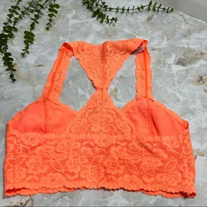 New‎ Free People Intimately Galloon Lace Racerback Bralette Medium Romantic Chic thumbnail 3