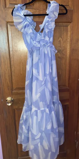 Abercrombie Drama Ruffle Maxi Dress thumbnail 2