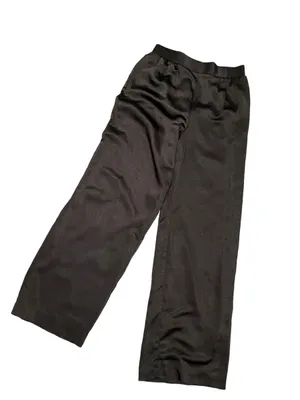 Sanctuary Satin Black High Waist Wide Leg Pants thumbnail 4