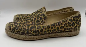 Stuart Weitzman Leopard Espadrille Flats‎ Shoes Women's Size 7.5M thumbnail 1