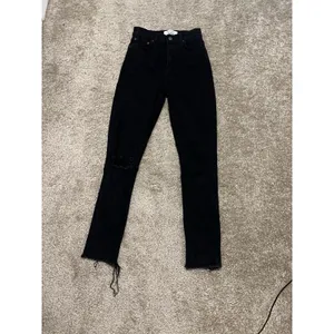 REFORMATION Jeans Faded Black Destroyed Skinny Jeans High Rise Size 25 thumbnail 3