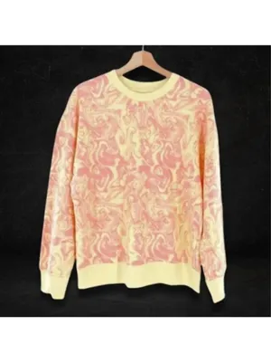 Oversized sweatshirt swirl floral cotton boho hippie festival whimsycal fairy thumbnail 2