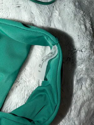 SHEIN Emerald Green Strappy Wrap Bikini Set thumbnail 2