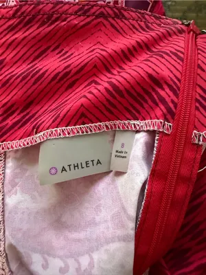 Athleta “Pack Everywhere” Pink Paisley Sun Valley Halter Dress Mini Size 8 thumbnail 12