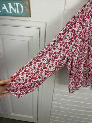 Universal Thread Floral Peasant Top Size XL thumbnail 7