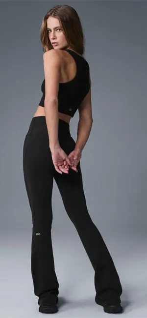 ALO bootcut airbrush leggings in black size S thumbnail 1