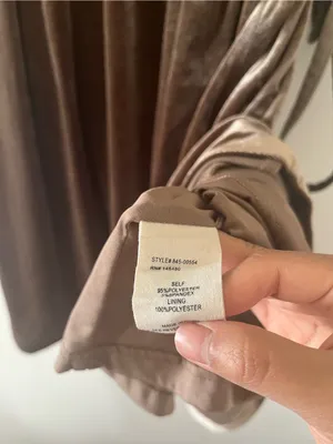 Brown Velvet Wrap Midi Dress Medium Romantic Western Prairie Cottagecore thumbnail 5