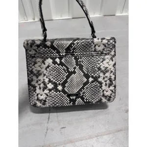Aldo Snakeskin Print Top Handle Handbag Grey Black Animal Print Satchel Bag thumbnail 6