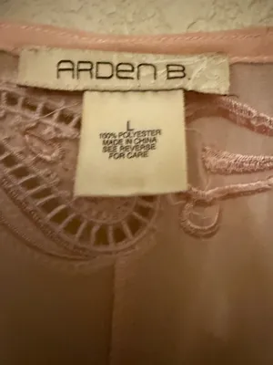 Y2K Arden B Sequins Embroidered V-Neck Peplum Blouse - Dusty Rose thumbnail 4