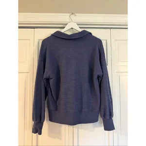 Aerie blue collared polo sweater cropped pullover size xs thumbnail 6
