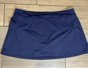 Lands' End Women's Swimsuit Sz 18 Swim Skirt Bottoms Navy Blue thumbnail 1