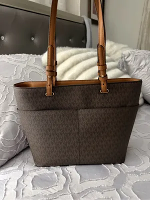 Michael Kors Brown Signature Tote with Tan Leather Straps thumbnail 2