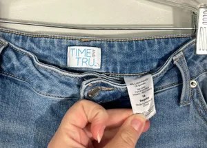 Time + Tru Medium Wash Distressed Ripped Plus Size Skinny Jeans 18R 18 Regular thumbnail 4