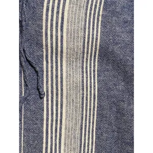 Old Navy White Blue Linen Blend loose striped pants Maritime Coastal Size: M thumbnail 7