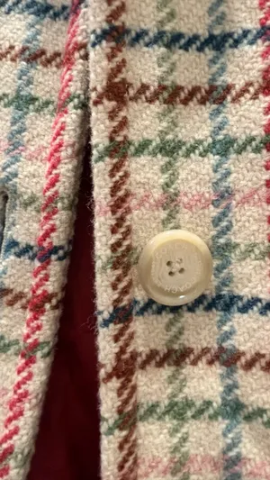 Coach wool plaid print coat thumbnail 5