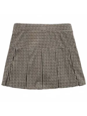 AE It Knit Low-Rise Pleated Plaid Skort American Eagle NWT Grey Large thumbnail 3