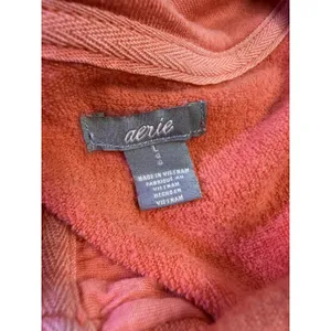 Aerie Coral 1/4 Zip Sweater W/ Kangaroo Pockets Sz L D42 Fall Cottage Festival thumbnail 7