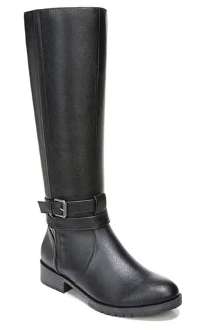 NEW Naturalizer Women’s Garrison Black Riding boots Mid Calf Boot 7.5 Wide thumbnail 1