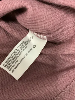 Women's Dusty Rose Cowl Neck Ribbed Pullover Pink Size XS thumbnail 3