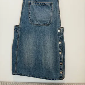 Free People - Louise Denim Skirtall Overall Skirt size 4 thumbnail 7