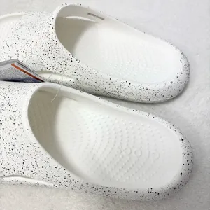 CROCS Mellow Recovery Speckle White and Black Slide Sandal W8‎ / M6 thumbnail 6