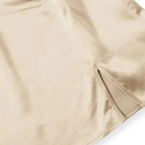🆕Satin Side Zip Gold Mini Skirt Size XS thumbnail 3