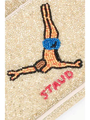 NEW STAUD Tommy Divers Swimmers Beaded Shoulder Bag Rare Glass Bead NWT thumbnail 4