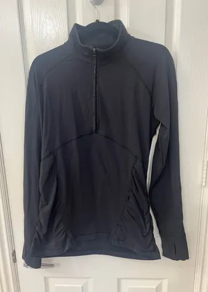 lululemon Front of the Pack Black Half-Zip Utility Jacket thumbnail 1