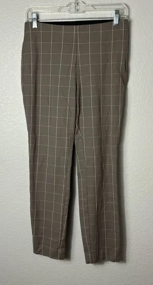 Women’s a new day Grey/Brown Plaid Dress Skinny Dress Pants size 4 thumbnail 1