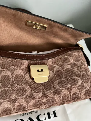 Coach Etta Small Flap Shoulder Bag In Signature Chenille With Matching Wallet thumbnail 4