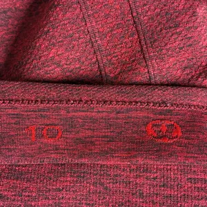 Lululemon Swiftly Tech Long Sleeve Crew Neck Top Black True Red Womens Size 10 thumbnail 8